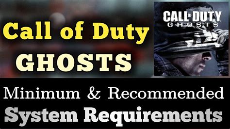 call of duty ghosts recommended system requirements